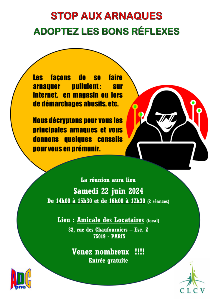 Cité rouge : atelier Arnaques samedi 22 juin 2024 | ADC Paris Nord Est